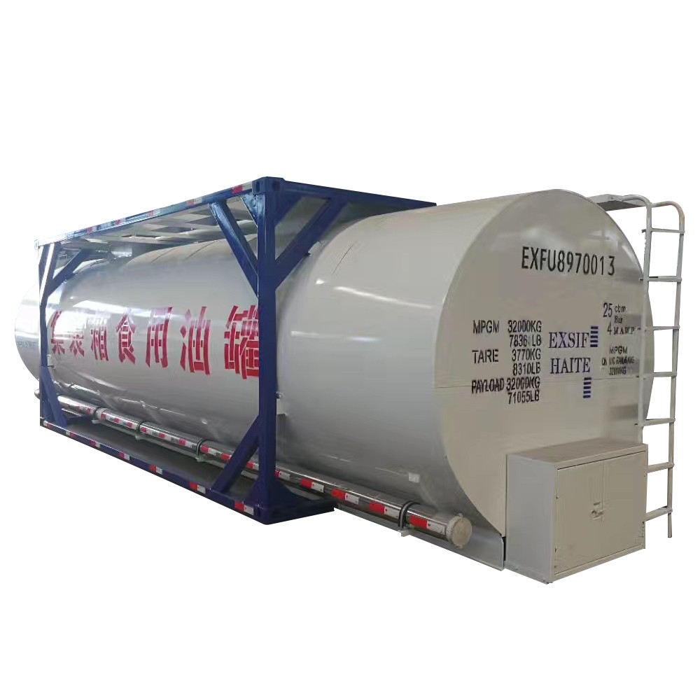 Tankcontainer voor eetbare olie van 25 Cbm